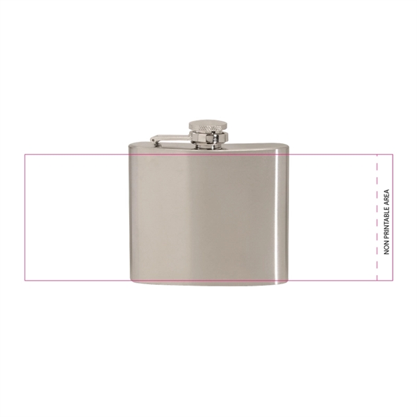 5 oz. Stainless Steel Hip Flask w/ Full Wrap 4 Color Process - Image 2