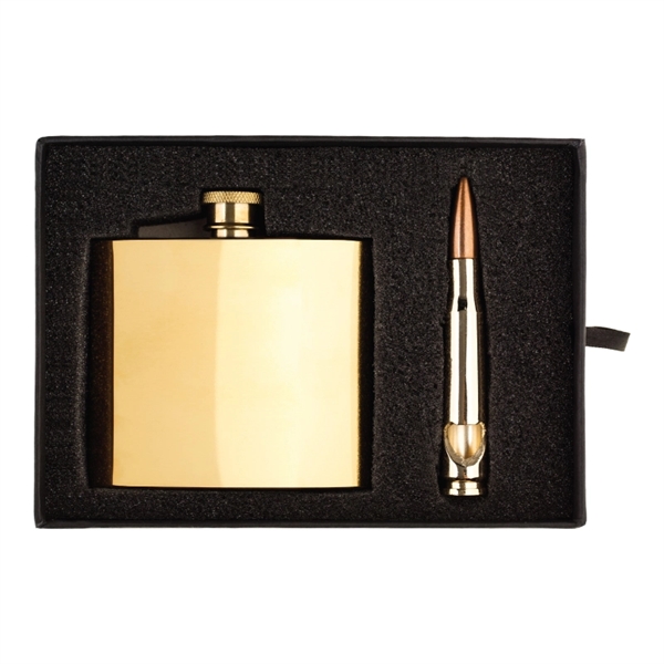 Tactical 5 oz. Flask and Bullet Bottle Opener Gift Set - Image 3