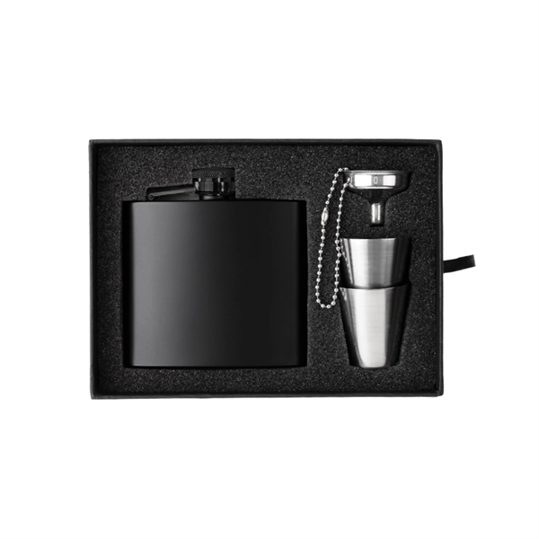 The Kenzie Flask, Shot Glass and Funnel Gift Set - Image 2