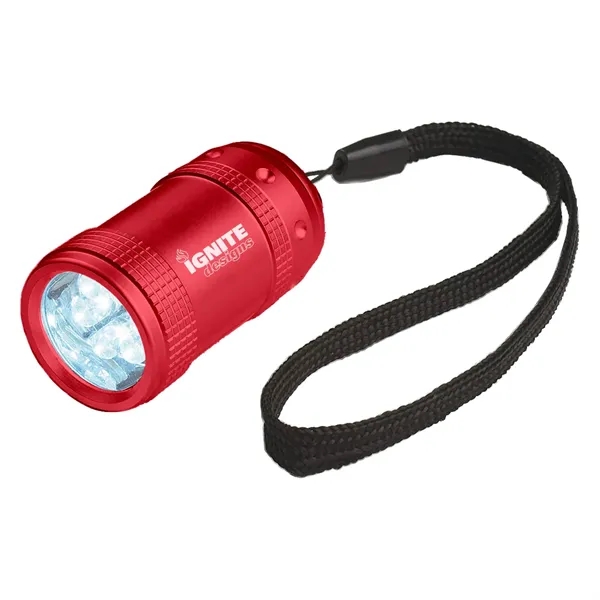 Aluminum Small Stubby LED Flashlight With Strap - Image 3