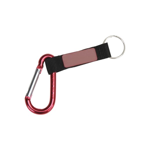 Anodized Carabiner With Tag Keyring - Image 2