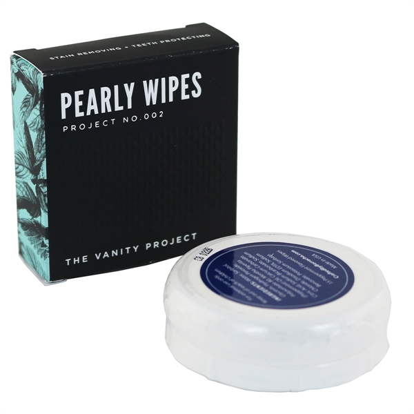 Pearly Wipes, Mirror Compact w/ 15 Peppermint Wipes - Image 1