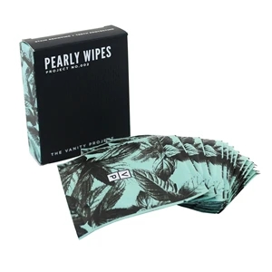Pearly Wipes, Set of 12 Flavored Disposable Wipes