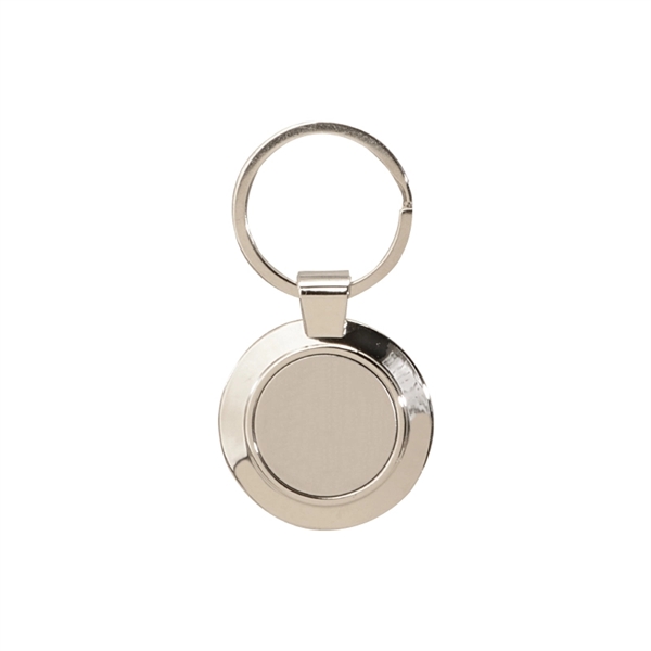 Sterling silver Plated Circle Keyring - Image 3