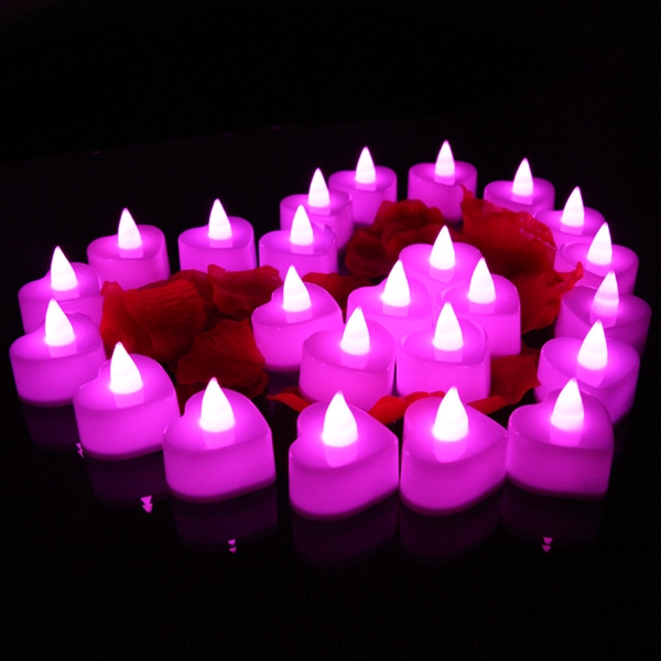 1.73" LED heart shape candle shape lamp - Image 3