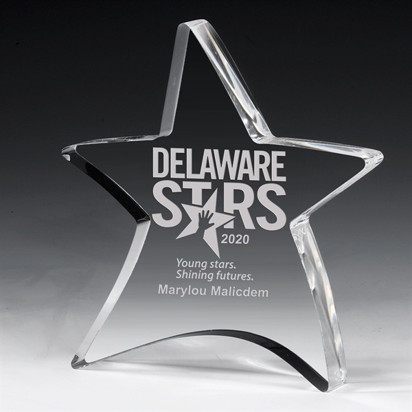 3/4" Thick Moving Star Paperweight - Image 2