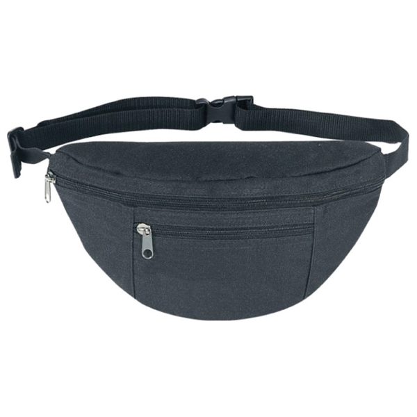 600D Polyester Double Zipper Fanny Pack - Image 2