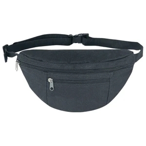 600D Polyester Double Zipper Fanny Pack