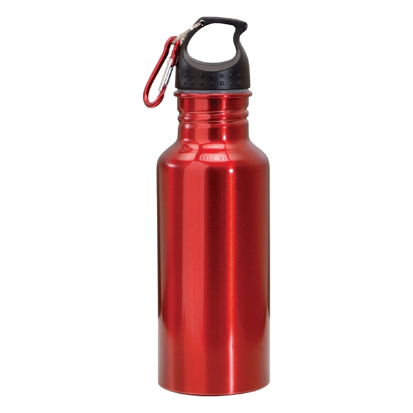 20 oz. Wide Mouth Aluminum Water Bottle w/Carabiner - Image 3