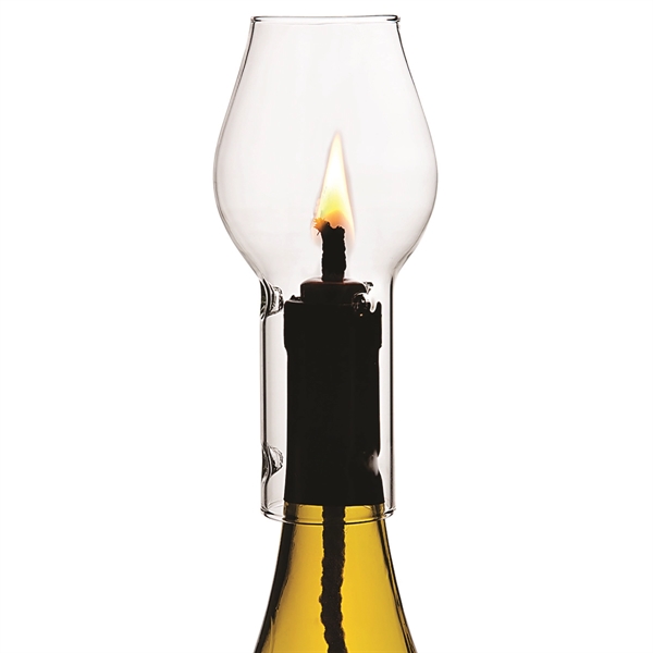 Wine Chimney Ceramic Candle Set, Clear Dome - Image 2