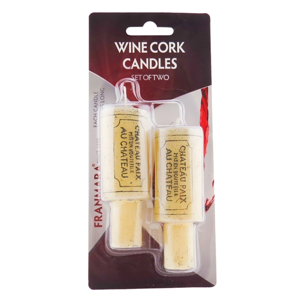 Wine Cork Candles, Two on a Card - Image 2