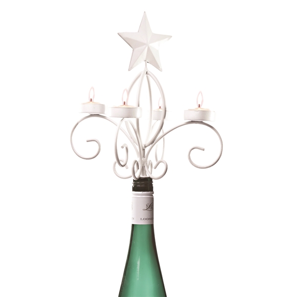 White Star Wine Bottle Candelabra - Image 2