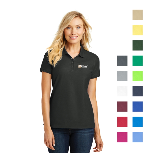Port Authority® Ladies Core Classic Embroidered Pique Polo - Image 1
