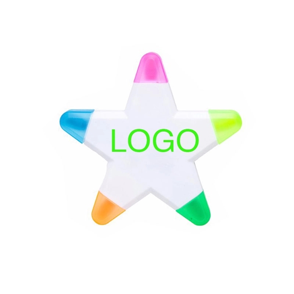 5 Colors in 1 Creative Pentagram Plastic Highlighter Marker - Image 3