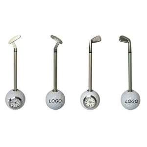 Golf  Ball Pen Holder With Clock