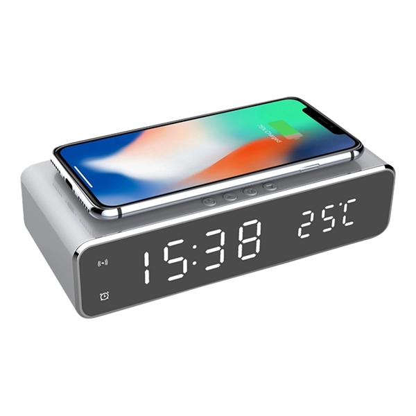 TicTok Charger - Mirror LED Digital Alarm Clock And Wireless - Image 3