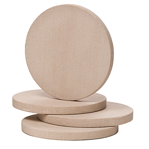 Sandstone Round Coaster, Natural Beige, Set of 4 - Image 2