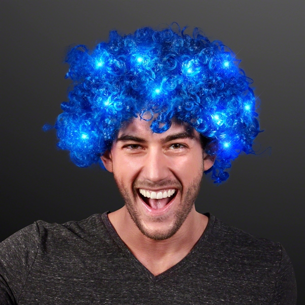 Light Up Afro Wig with Flashing LEDs - Image 5