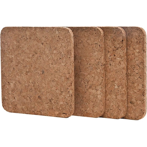 Cork Coasters, Square, Set of 4 (Blistered) - Image 2