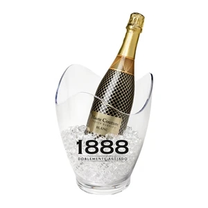 Wave (1-2 Bottle) Acrylic Champagne Wine Ice Bucket
