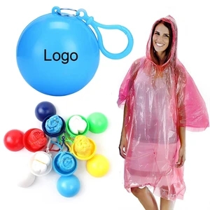 Disposable Emergency Raincoats Poncho Ball
