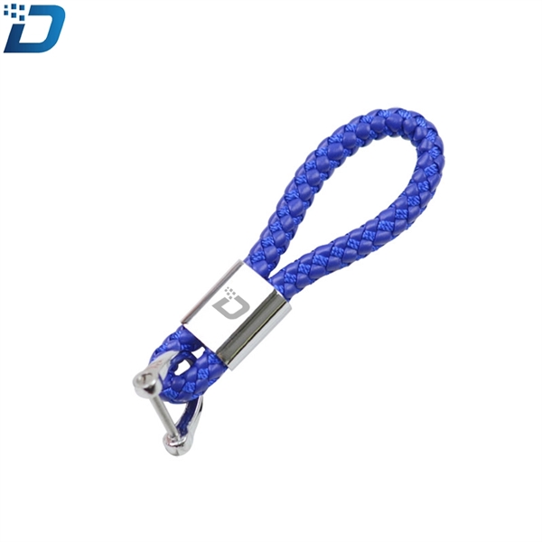 Creative Woven Leather Rope Keychain - Image 2