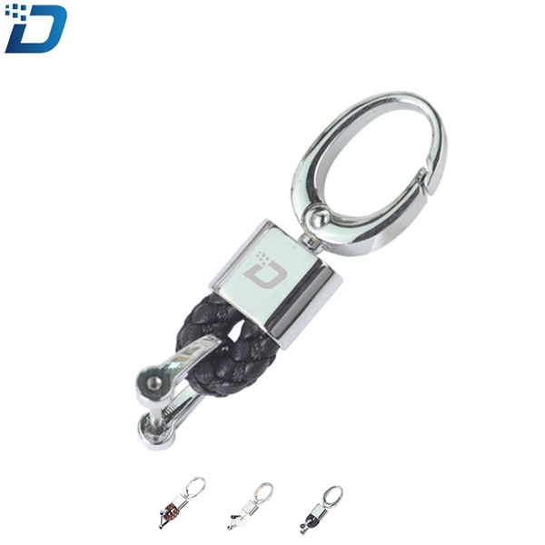 Braided Rope Metal Keychain - Image 1