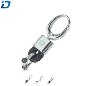 Braided Rope Metal Keychain