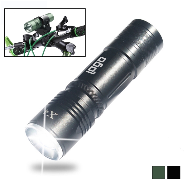 Rechargeable Flashlight w/ Blue and Red Lights - Image 1