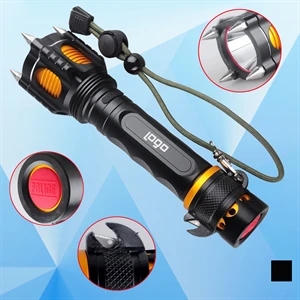 Rechargeable Flashlight w/ Cutter and Hammer