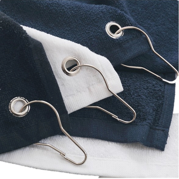 Golf Towel With Metal Grommet and Clip - Image 4