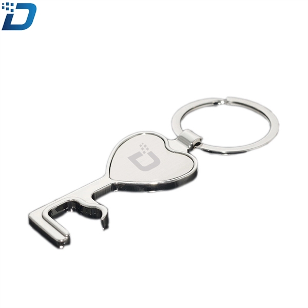 Metal Phone Holder Bottle Opener Keychain - Image 1