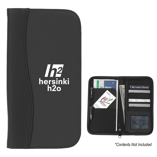 Microfiber Travel Wallet With Embossed PVC Trim - Image 3