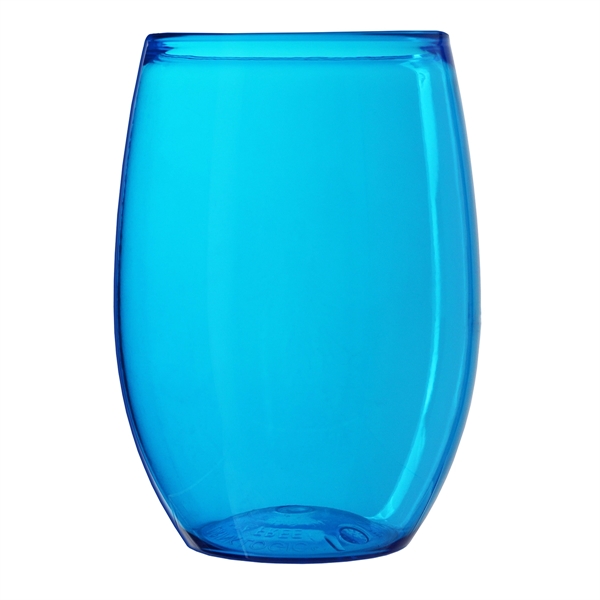 Rimless PET Plastic Wine Tumbler 16 oz., Colors