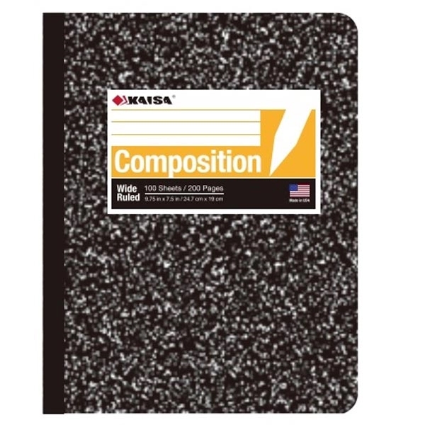 Kaisa Marble Wide Ruled Composition Book