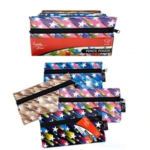 The Supply Line Color Star Print Pencil Cases
