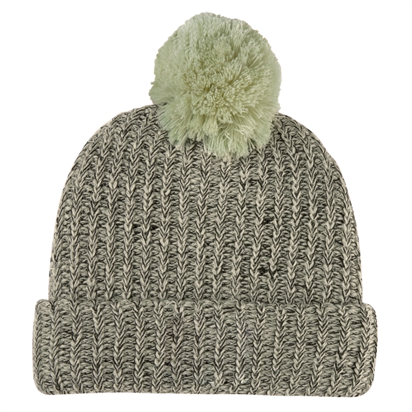 Grace Collection Pom Beanie With Cuff - Image 36