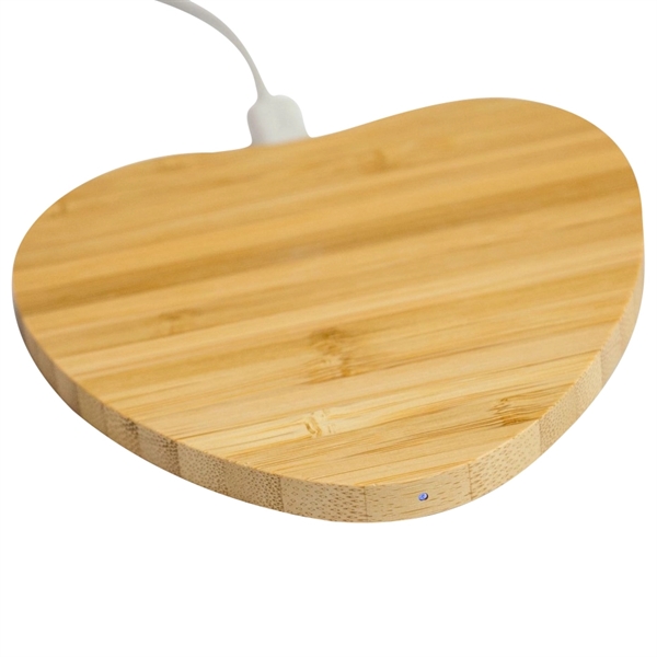 Slim Round Bamboo Qi Wireless Charging Pad - Image 10