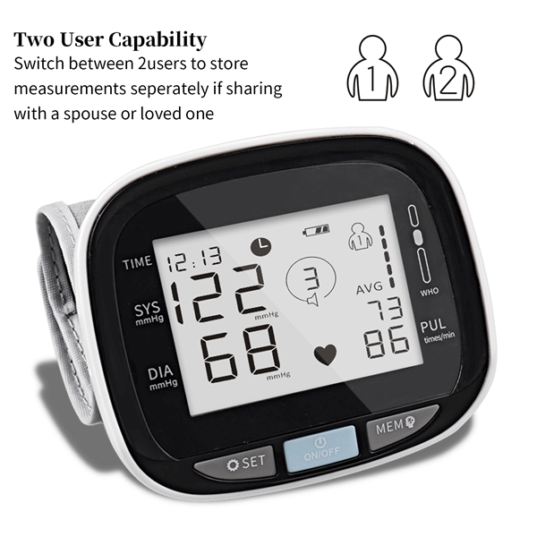 Automatic Arm Cuff Digital Blood Pressure Monitor Or Heart R - Image 9