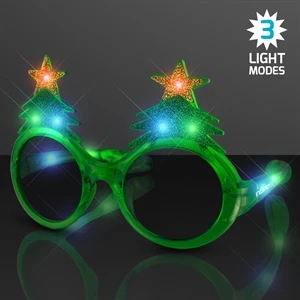 Light Up Christmas Tree Sunglasses