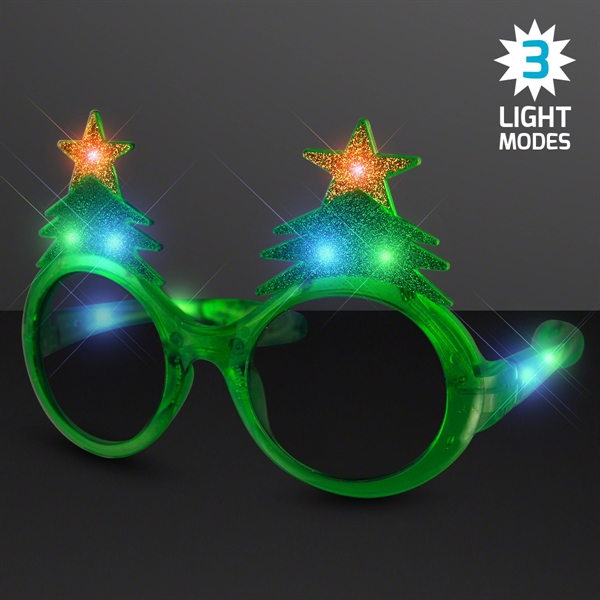 Light Up Christmas Tree Sunglasses - Image 3