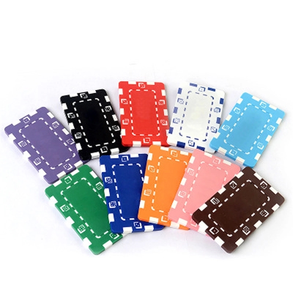 Rectangle Plastic Poker Chips - Image 1