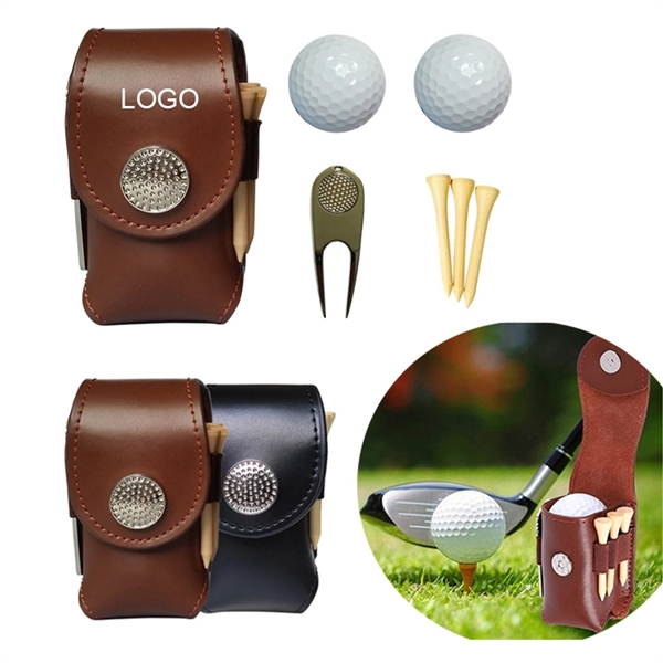 Leather Golf Set Holder Pouch - Image 1