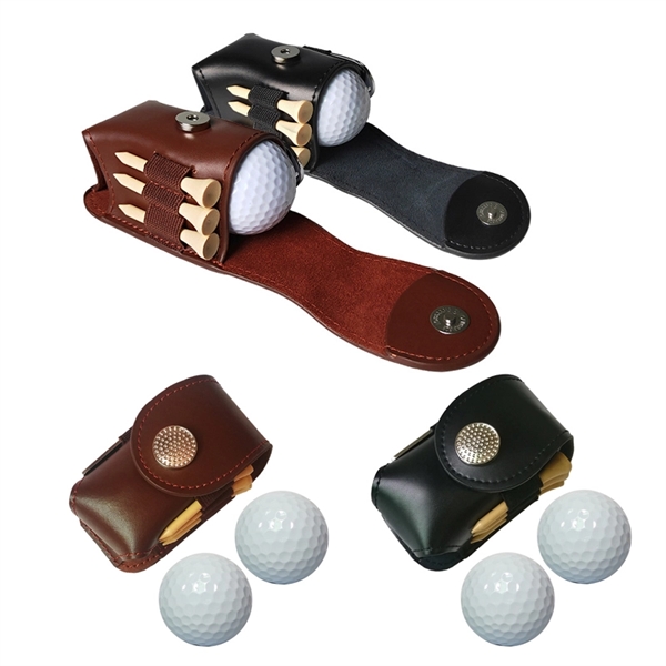 Leather Golf Set Holder Pouch - Image 2