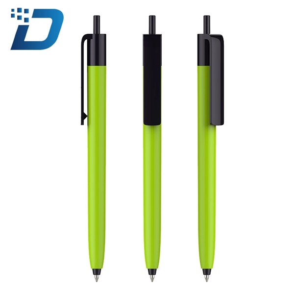 Plastic Ballpoint Pen With Black Cap - Image 3