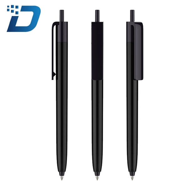 Plastic Ballpoint Pen With Black Cap - Image 4