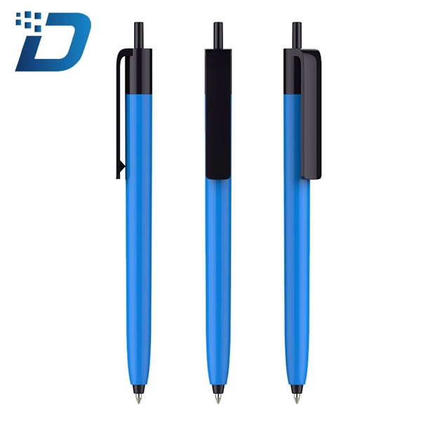 Plastic Ballpoint Pen With Black Cap - Image 5
