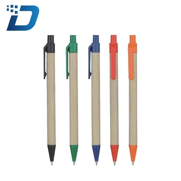 Kraft Paper Barrel Ballpoint Pen - Image 2