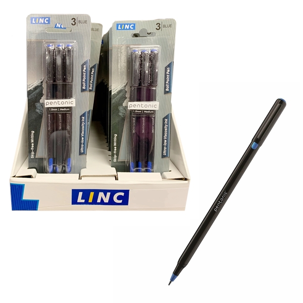 Linc 3-Count Blue/Black Ink Ballpoint Pens - Image 1