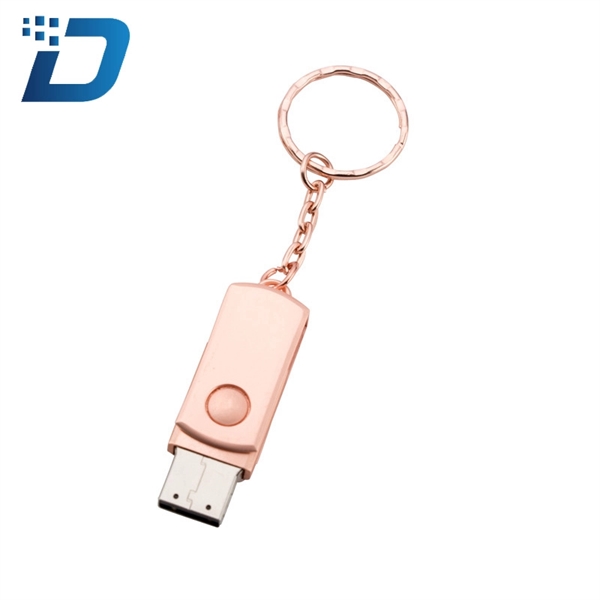 Rotary USB Flash Drive Keychain - Image 2